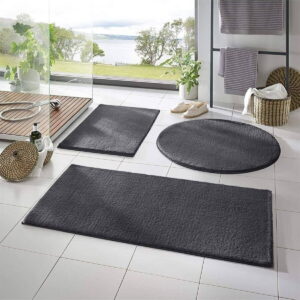 3'lü Peluş Banyo Paspas Takımı