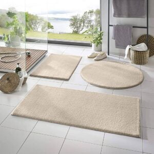 3'lü Peluş Banyo Paspas Takımı