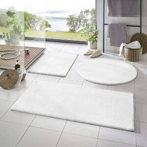 3'lü Peluş Banyo Paspas Takımı