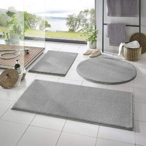 3'lü Peluş Banyo Paspas Takımı